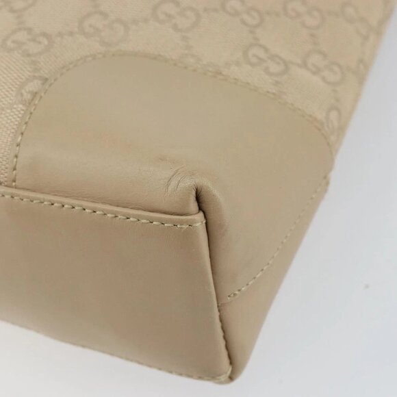 GUCCI GG Canvas Shoulder Bag Beige Gold 33900 Auth gh831 - Picture 4 of 16